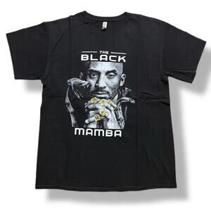 Kobe Bryant Black Mamba 5 Nba Rings Black T Shirt Alstyle Mens Large